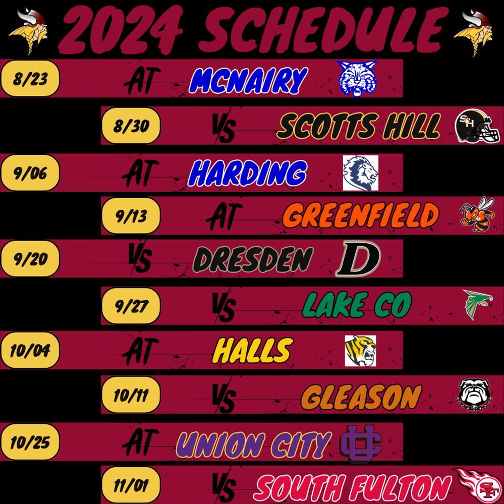 2024 Viking Football Schedule